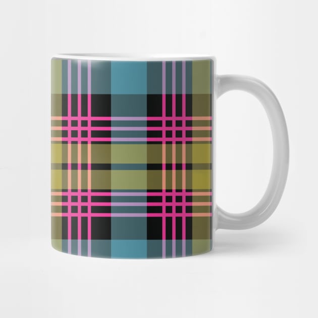 Pink, Blue and Yellow Scottish Tartan Style Design  Edit by MacPean